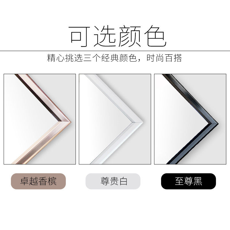 门后镜子家用粘贴壁挂挂墙全身穿衣镜学生宿舍免打孔贴墙试衣镜