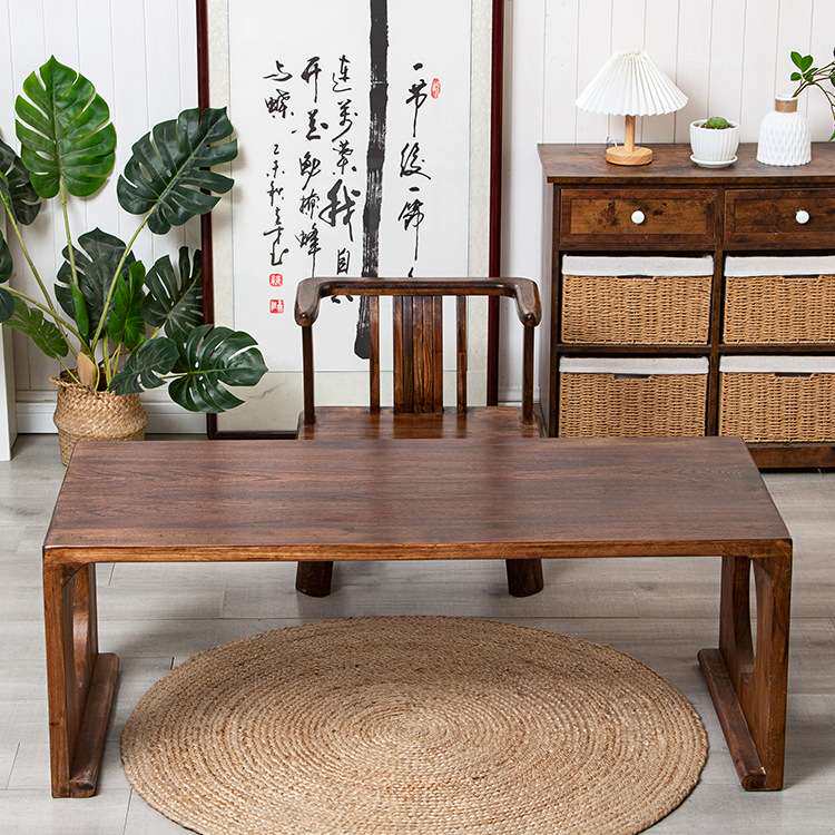 中式实木矮款小椅子靠背榻榻米座椅家用扶手椅阳台休闲茶几椅Tω