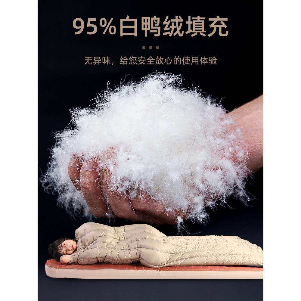 三只小驴羽绒睡袋大人成人户外单人室内露营便携防寒秋冬加厚保暖图片
