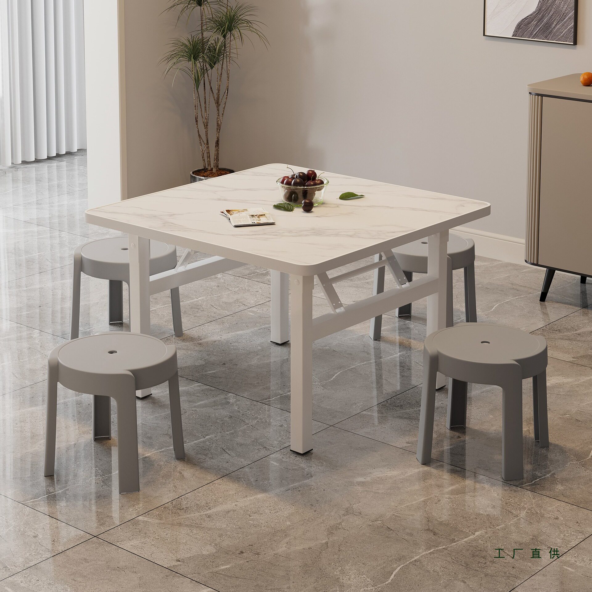 简易80x80小方桌家用出租屋吃饭小桌子夜市摆摊便携式折叠桌矮桌