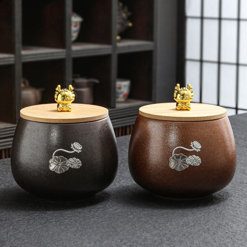 茶渣缸带盖建水家用复古陶瓷茶洗废水茶缸水盂茶具配件中式茶杯盆