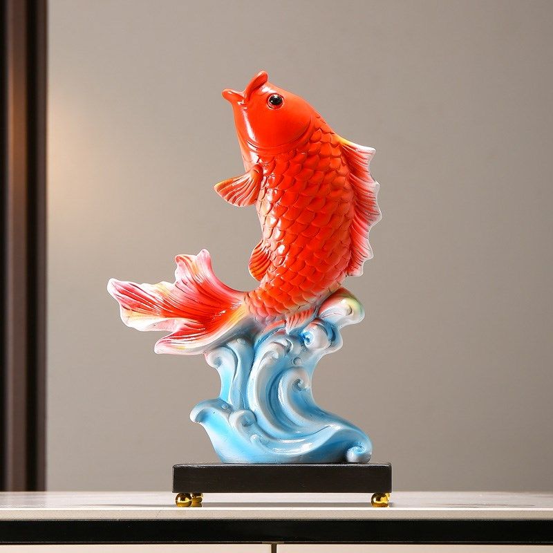 年年有余招财鱼锦鲤摆件办公室客厅酒柜电视柜装饰品乔迁新居礼品