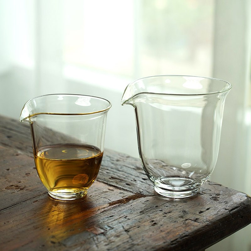 中式手工透明玻璃公道杯耐热匀杯茶海家用功夫茶具防烫分茶器公杯