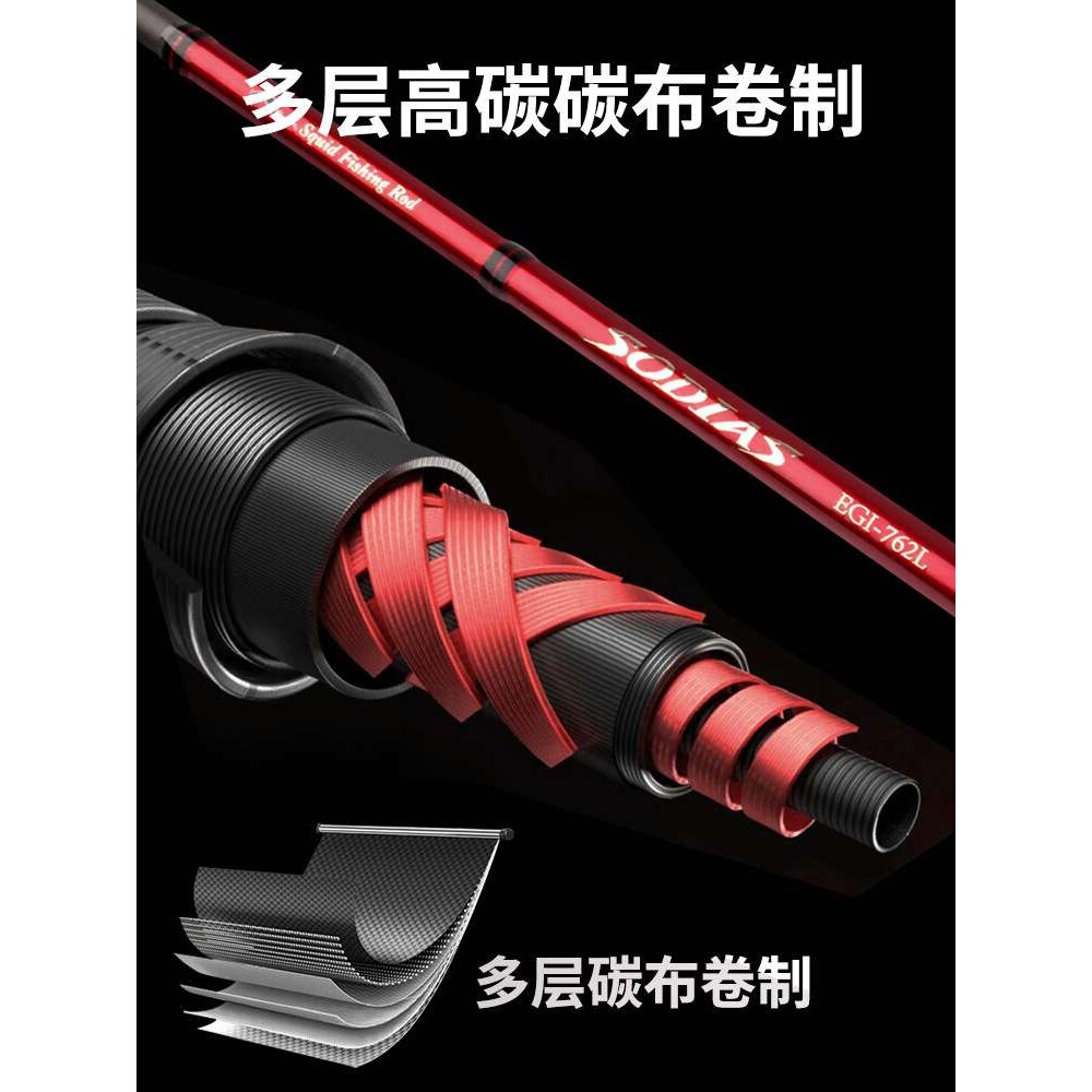 RUKE路亚根钓竿插接式2.28/2.51米微物海钓超轻碳素轻量超灵敏