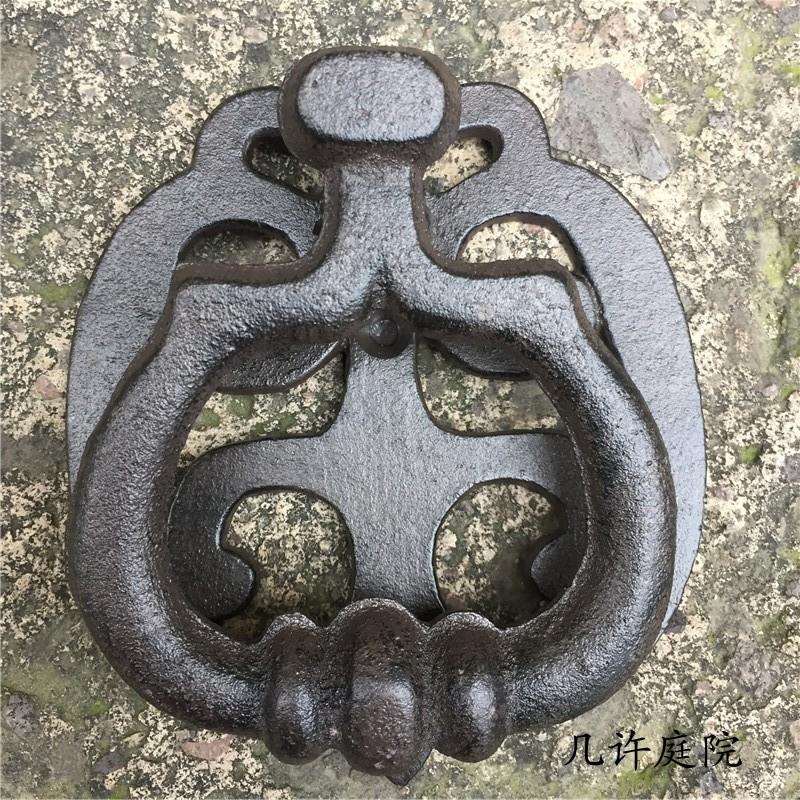 铸铁铁艺门敲门扣复古金属门拉手商铺店面大门墙壁装饰家居杂货