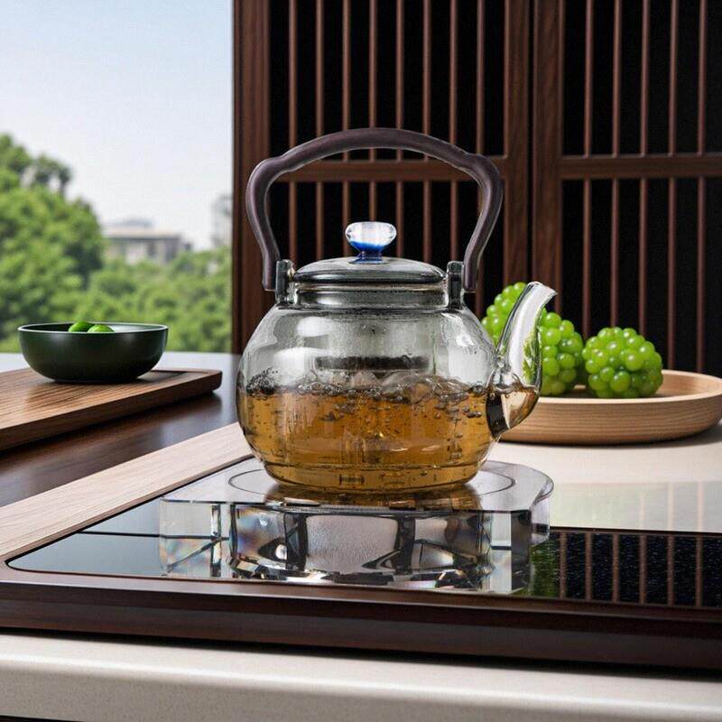 智能高端煮茶炉创意水晶电陶炉煮茶器耐热玻璃茶壶围炉啥水壶