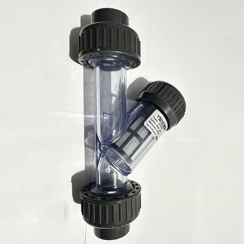 雁荡牌Y型过滤器佑利厂家国标pvc过滤器法兰式精密过滤upvc过滤器