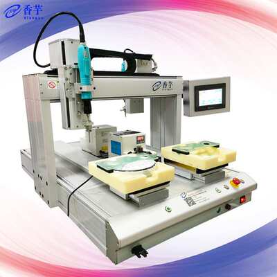 全自动螺丝机背靠背锁螺丝双头拧螺丝双工位智能吸附吹气式打螺丝