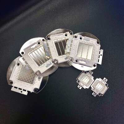 100W大功率集成绿光LED灯珠 45MIL芯片双金线铜支架 草坪照明灯芯