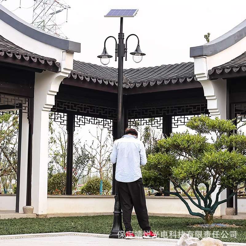 欧式复古庭院灯压铸铝广场小区公园别墅路灯双头3米仿古led景观灯