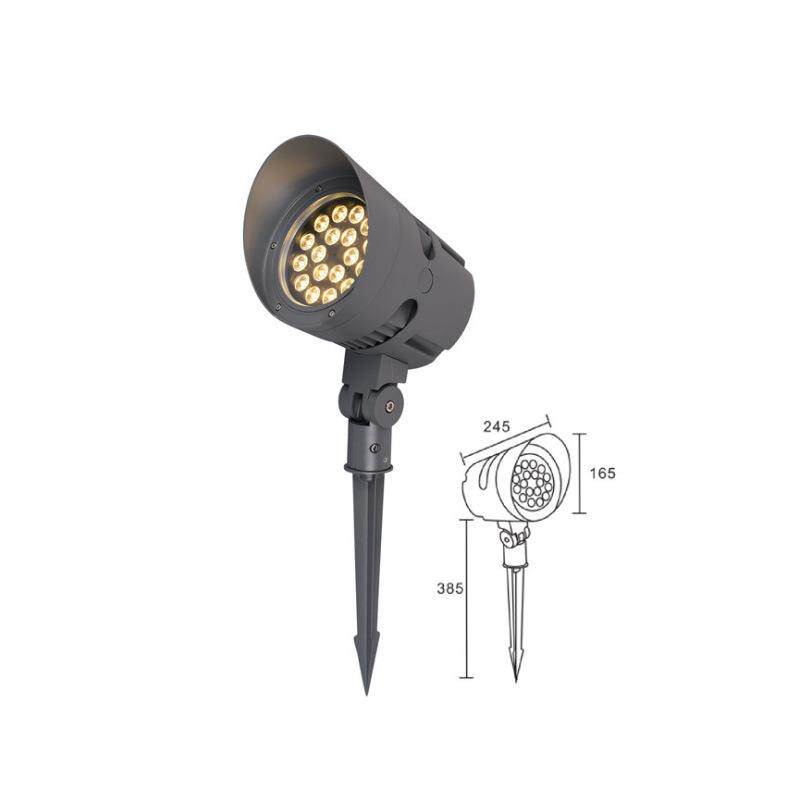 新品LED插地灯外壳9W18W36Wled草坪灯户外厂家压铸地插灯投光灯
