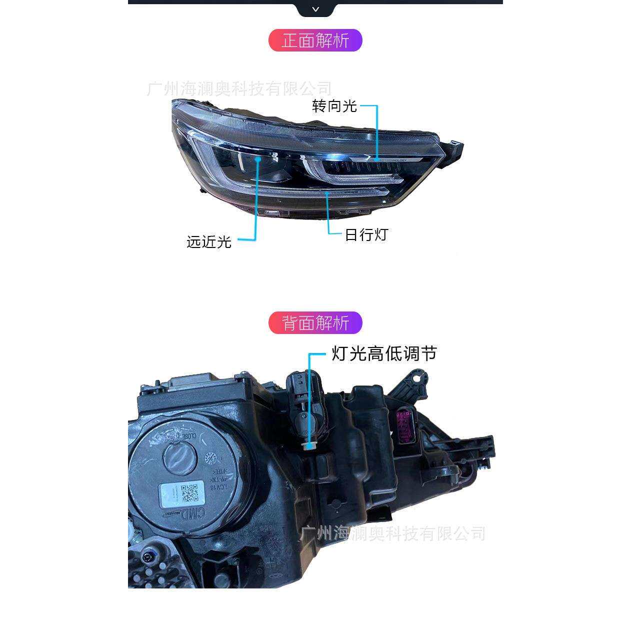 适用奇瑞瑞虎灯前照灯瑞虎8车头灯照明灯雾灯全LED2021~2023款