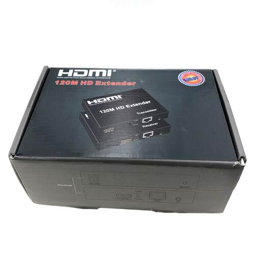 工厂HDMI 4K延长器120米单网线延长器带IR HDMI Extender120M高清
