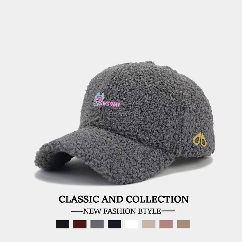 剪刀四季MOOSE韩版时尚休闲百搭简约秋冬羊羔绒男女同款棒球帽潮