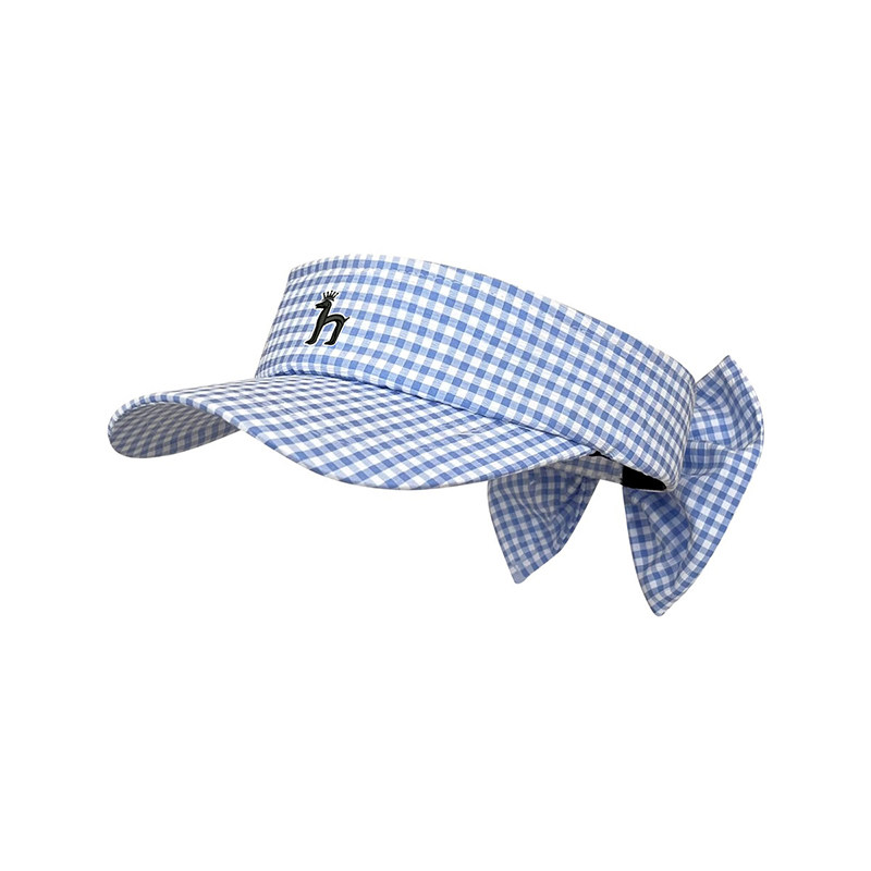 Horgias【一折专区】哈吉斯尼森学院风格纹蝴蝶结空顶帽遮阳百搭