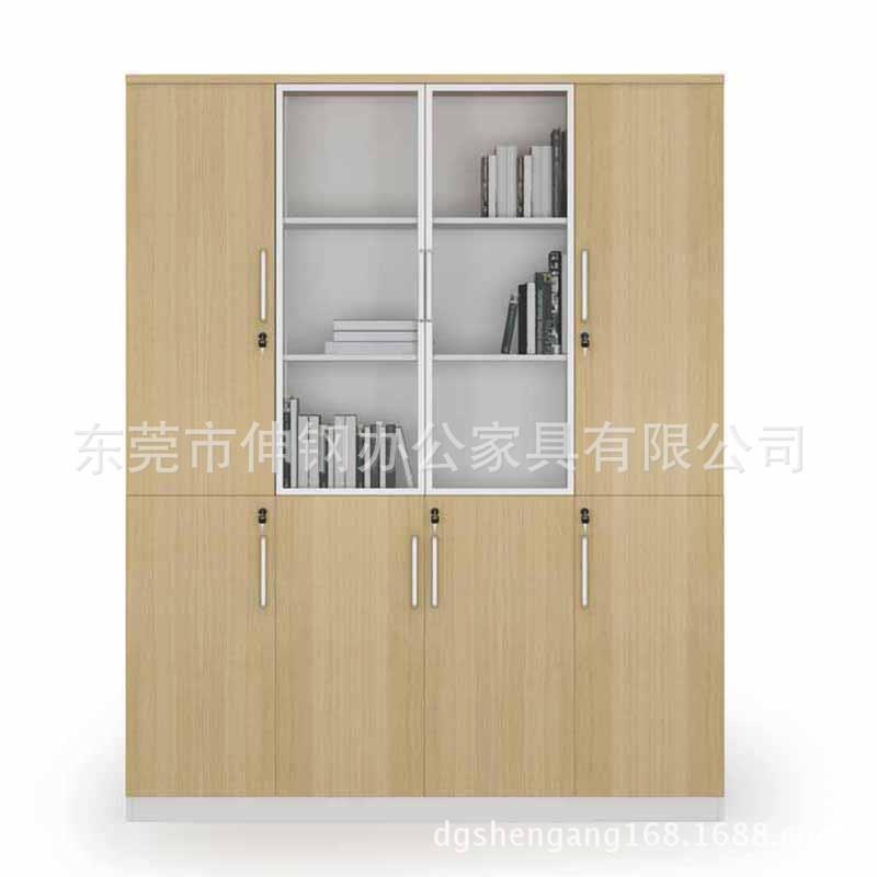 简约时尚木制柜 隔断档案书陈列壁柜 东莞深圳办公家具
