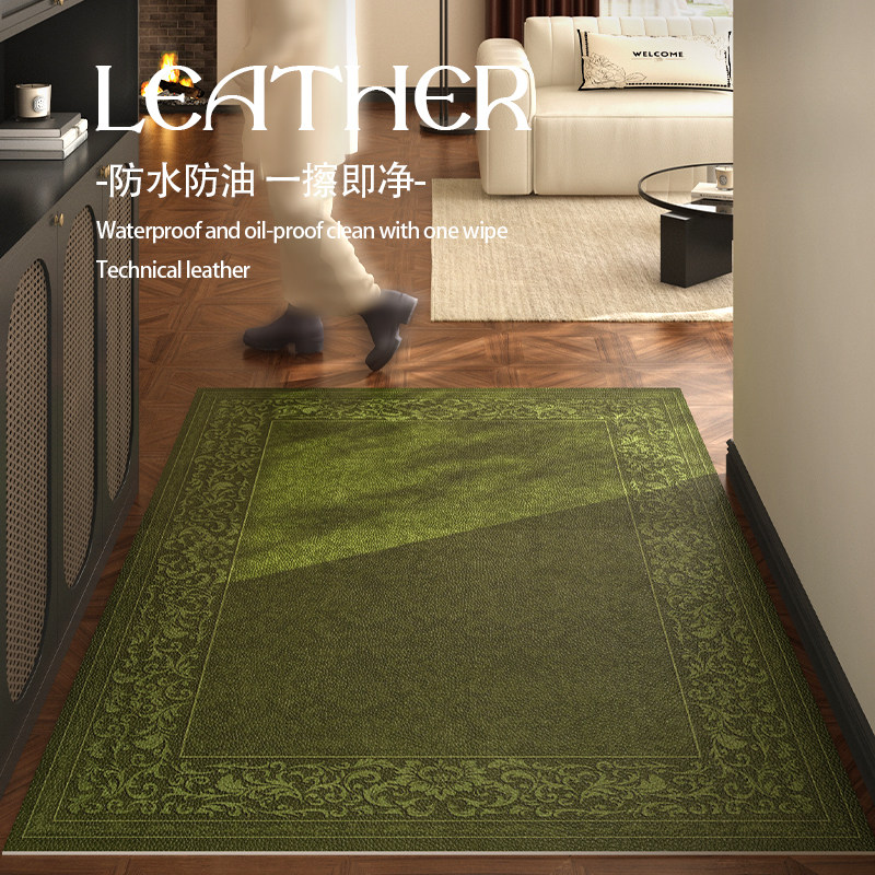 中古绿色入户地垫高端老钱pvc防滑防蹭防水耐磨耐脏竖版蹭脚地毯,居家布艺,入户地垫,淘宝优惠券,粉丝福利购,淘宝优惠卷