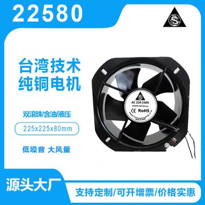 工业风扇22580风力发电储能电池新能源充电桩交流散热风扇