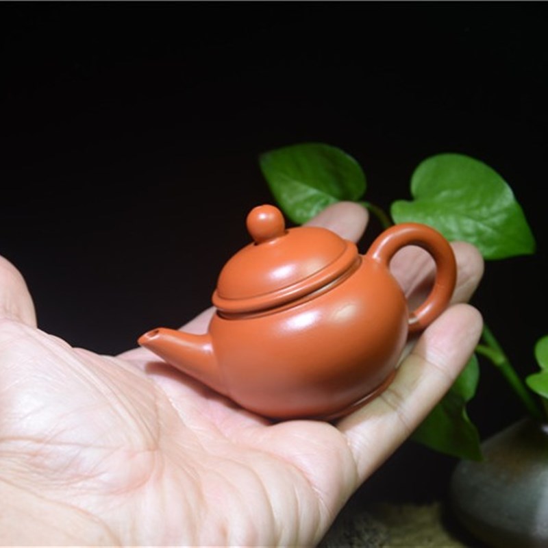 储国芳储氏潮州紫砂壶纯全手工手拉壶迷你茶壶原矿朱泥小茶壶60ml