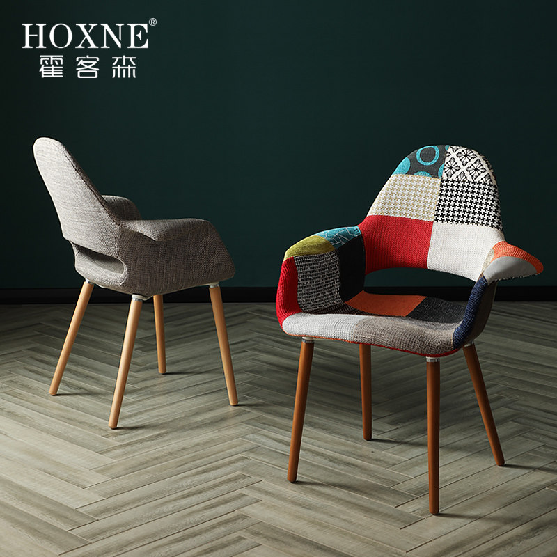 霍客森酒店家具定制简约卧室欧式咖啡阳台休闲餐椅沙发椅电脑椅子