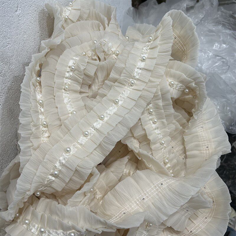 金源花边新款窗帘辅料配件立体花边法式珍珠花边