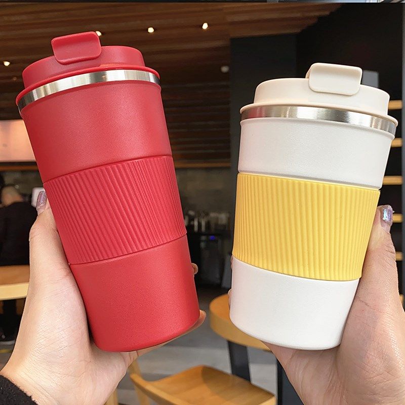 女生心保温瓶咖啡杯便携式男女学生304不锈钢休闲时尚汽车水杯