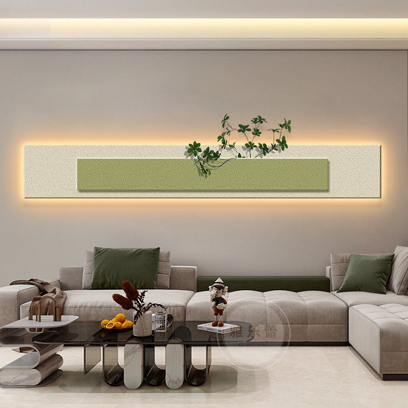 侘寂风客厅装饰画立体砂岩画高级感沙发背景墙壁灯画卧室床头挂画,家居饰品,现代装饰画,淘宝优惠券,粉丝福利购,淘宝优惠卷