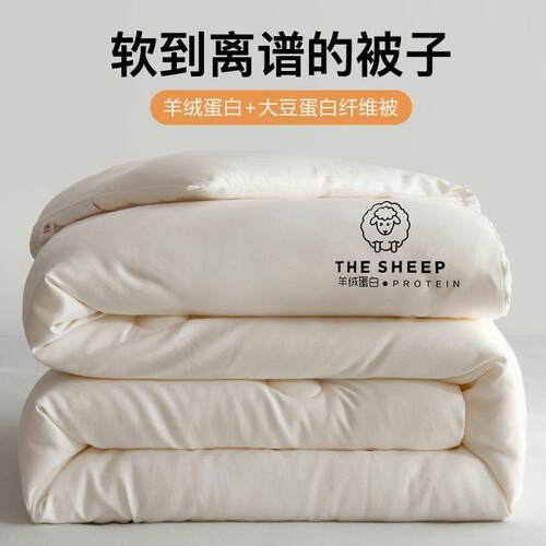冬被羊绒蛋白大豆纤维被加厚春秋被双萃蛋白暖意双倍双人被子芯
