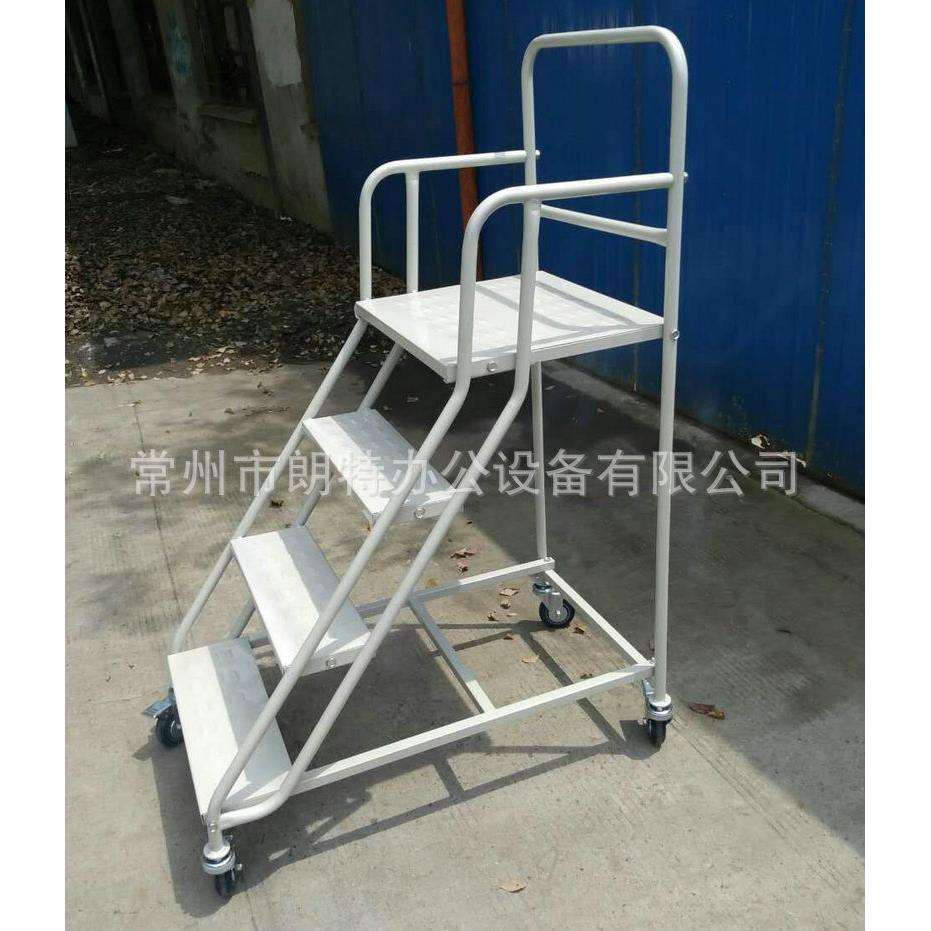 商场超市理货小型登高车仓储运输登高车 移动静音不锈钢登高车