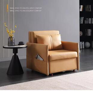 2024新单人沙发床储物客厅科技布折叠沙发床可伸缩床一体两用80cm