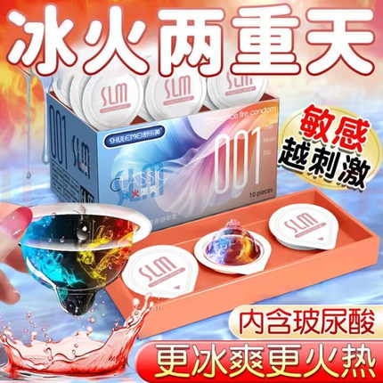 舒乐美冰火激爽情趣避孕套正品超薄安全套男用大颗粒byt玻尿酸