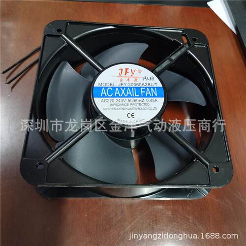 JFY铜线轴流方型小风机排气扇JFY-20060A2BL/T AC220-240V 0.45A