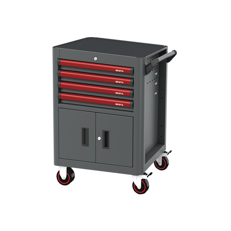 百思泰6691汽修店修理厂机修工具组套方案257件移动机修工具车