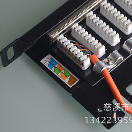 非屏蔽超五类24口配线架 网络配线架 LED智能检测0.5U超薄型图片