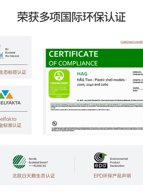 HAG Tion电脑椅办公椅人体工学椅 家用靠背舒适久坐座椅学习转椅