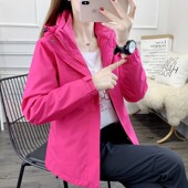 户外登山徒步冲锋衣女三合一两件套加厚保暖防水防风外套滑雪服冬