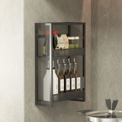 调料架子置物架厨房壁挂式收纳架免打孔墙上佐料调味料酱醋放置架