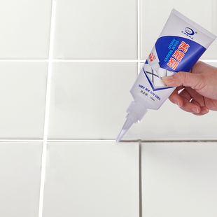 2支装白色美缝剂瓷砖地砖专用厨房防水防霉墙缝填缝剂填充勾缝剂