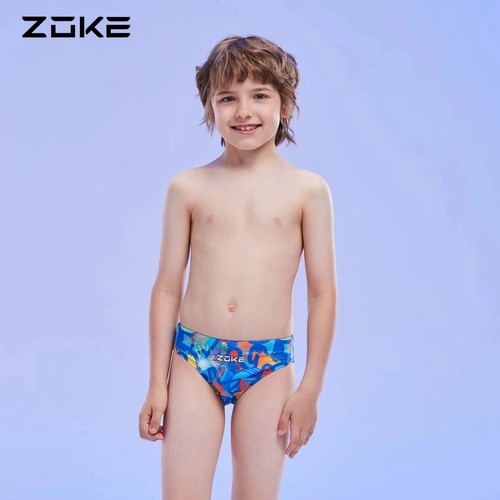 洲克2023新品儿童泳裤三角专业训练男孩青少年比赛竞技游泳裤