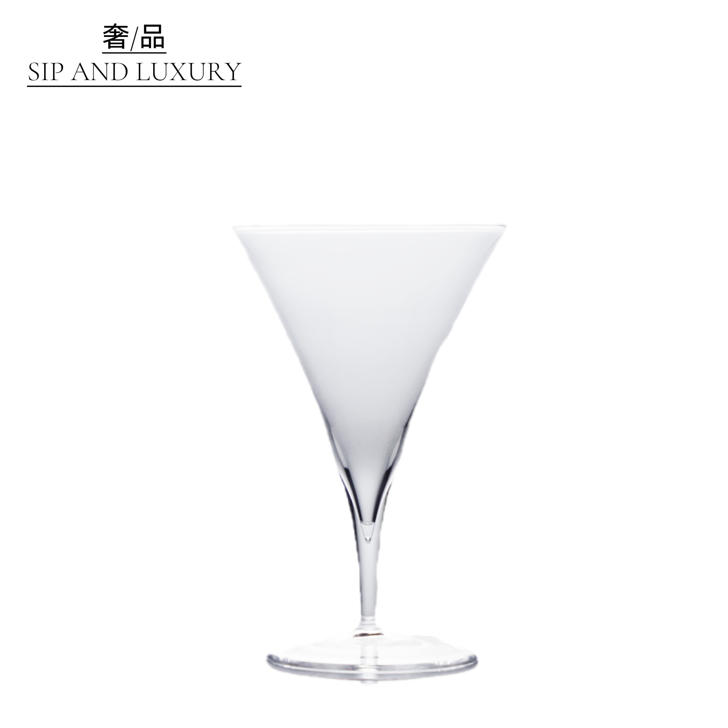 木村手工玻璃杯子 水晶鸡尾酒杯 马天尼杯 日式柯基Martini Glass