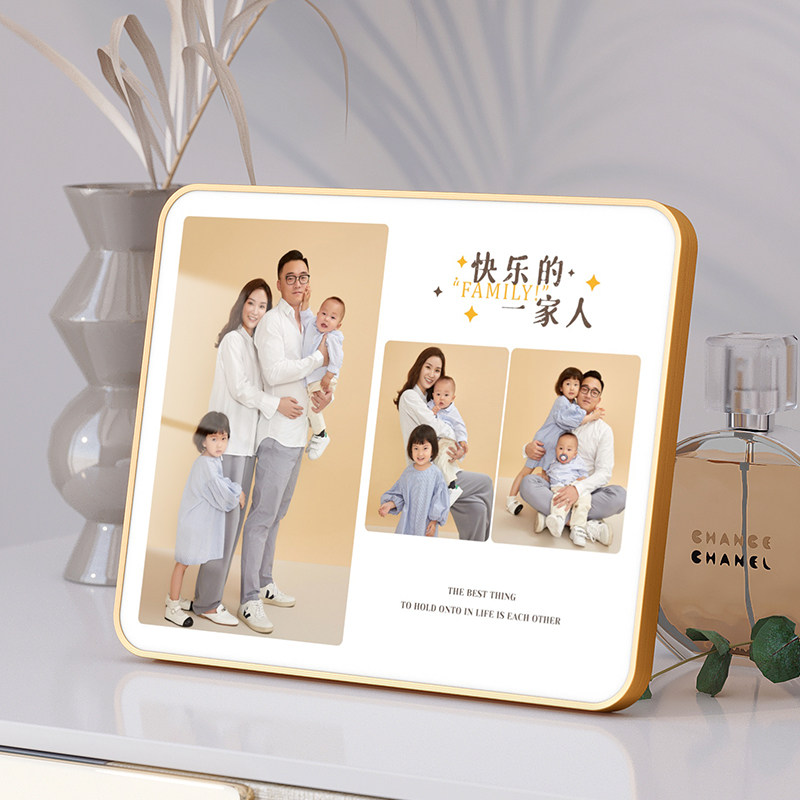 相框照片定制diy冲洗全家福相片摆台加挂墙打印婚纱照画框摆件