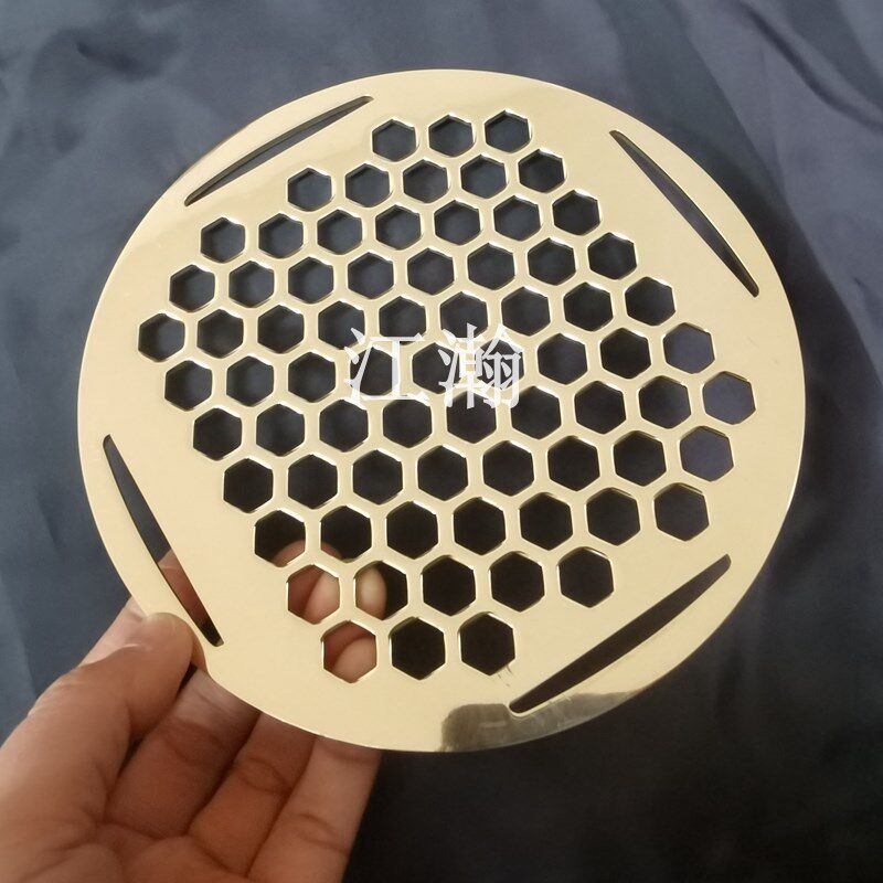 加厚黄铜烧烤网韩式一体冲孔烤盘六角孔商用家用烤肉篦子定制厂家