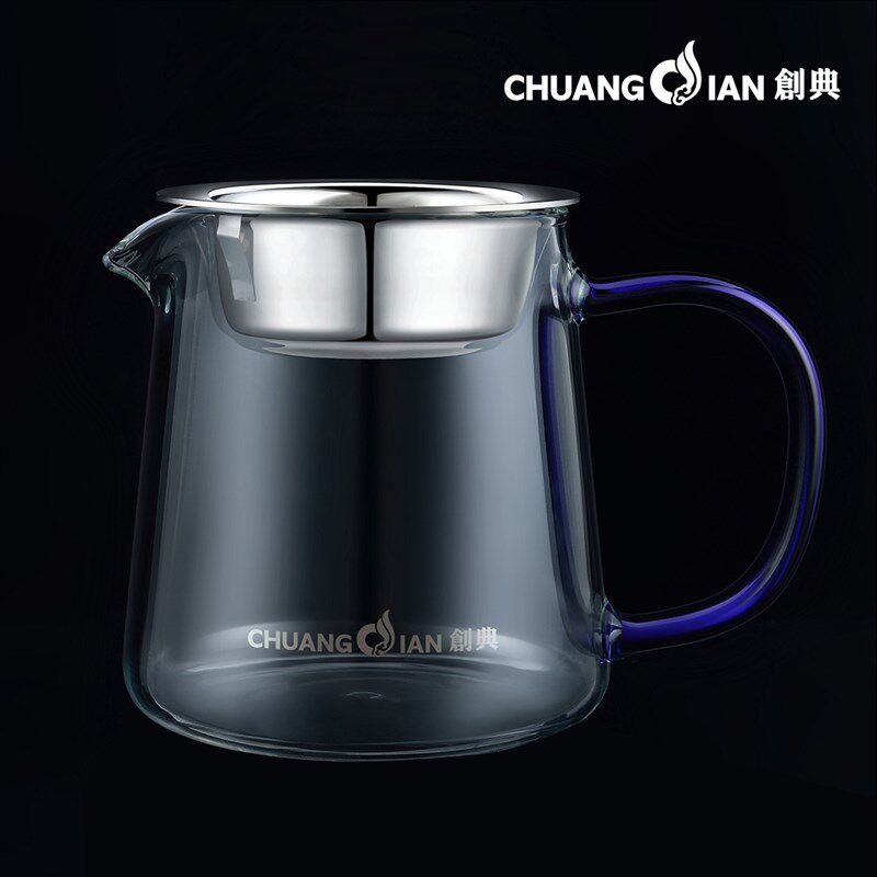 创典 耐热玻璃公道杯大号公杯茶海分茶器茶具玻璃公杯带茶漏套装