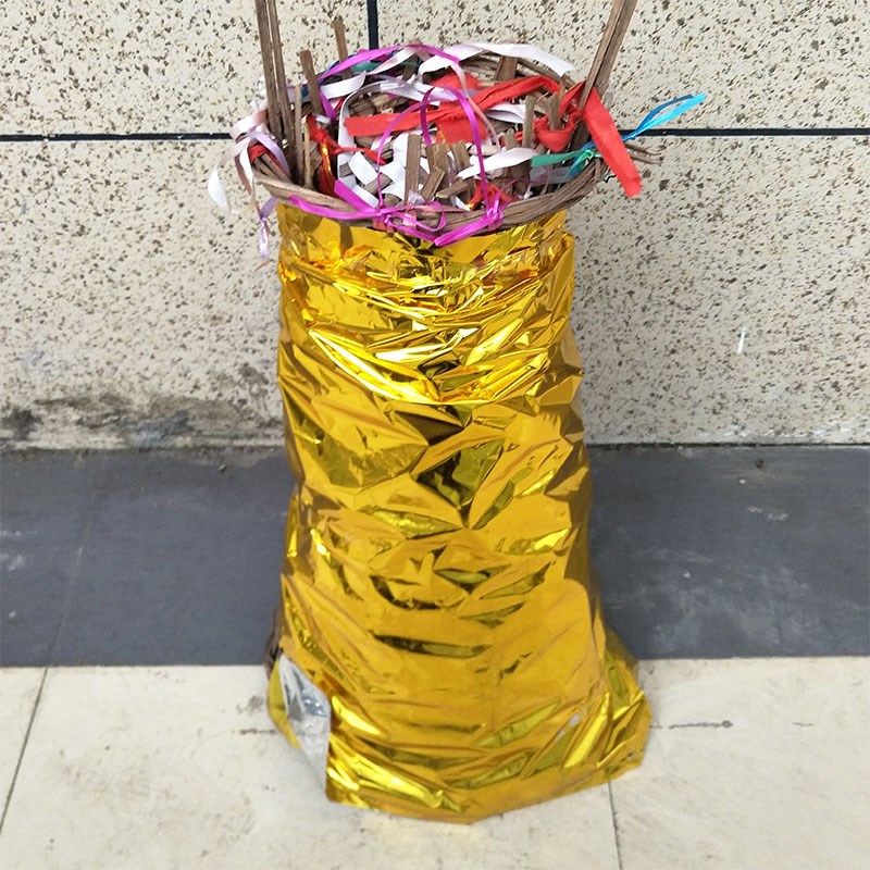 大盒礼号物复装饰用金色品合锡纸花篮鲜花婚庆舞台道具包装亮光纸
