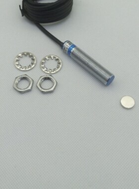 磁性开H霍尔传感关器ED1210L1-N三线直流常开带磁铁10MM  M12
