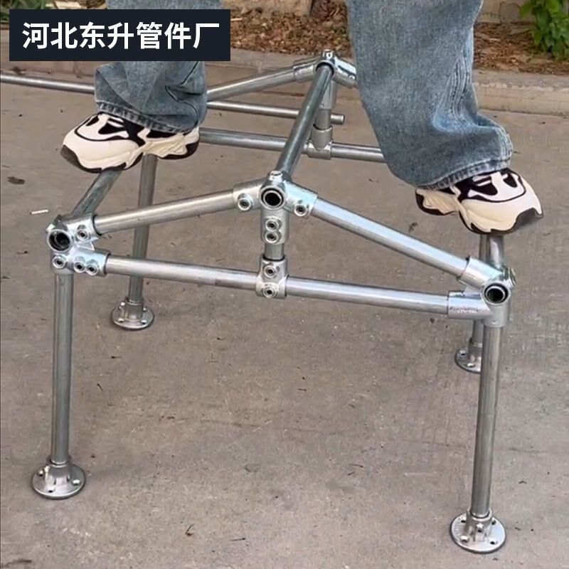 连接件制作阳光房骨架自装棚子架子遮阳棚鸡舍狗笼镀锌管连接器