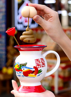 创意痰盂水杯怀旧老式陶瓷茶缸