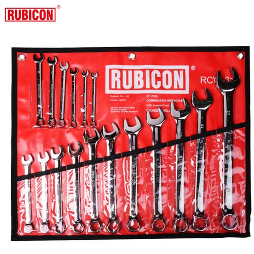 罗宾汉(RUBICON)美式梅开两用呆扳手套装维修板子 17支 RCW-317
