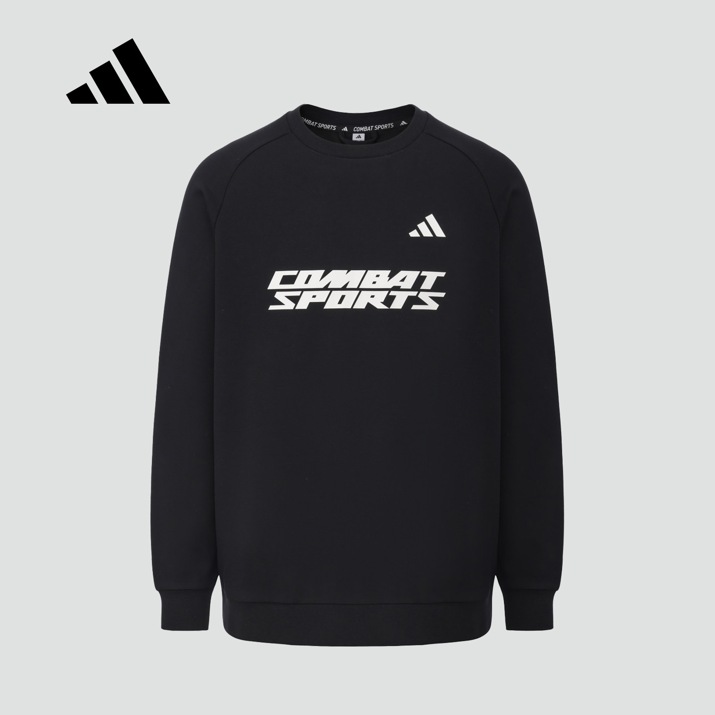 Adidas/阿迪达斯男卫衣春秋款套头长袖圆领印花运动休闲风棉涤