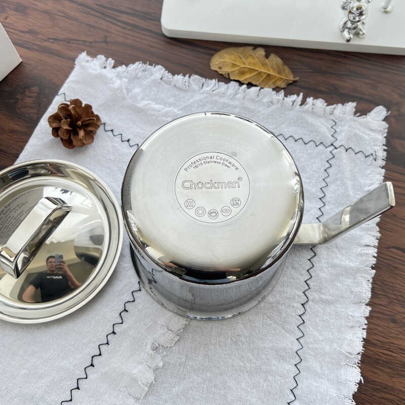 水留款复古18/10三层钢多用可杯热烧自壶茶缸咖啡加热奶杯11cm